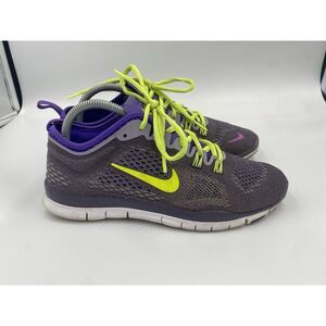 Nike Women's Free TR Fit 4 Running Shoes Purple Neon‎ Yellow Size 9- 629496-501